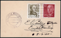 Lugo - Edi O TP 1143 - Postal Mat "Fiolleda (San Cosme) 03/04/55" - Brieven En Documenten