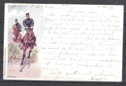 CPA - Ecole D'équitation D'Ypres - A Circulée En 1899 - Patrióticos