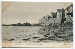 CPA * ROCHEBONNE SAINT MALO La Villa Beau Site Et Le Fort ( Plage Animée ) ND Photo - Saint Malo