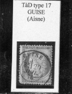 Aisne - N°60C Obl Tàd Type 17 Guise - 1871-1875 Ceres