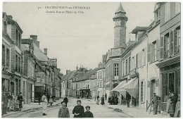 28 - B5883CPA - CHATEAUNEUF EN THYMERAIS - Grande Rue Et Hotel De Ville - Parfait état - EURE-ET-LOIR - Autres & Non Classés