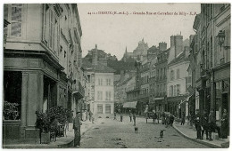 28 - B5802CPA - DREUX - Grande Rue Et Carrefour De Billy - Très Bon état - EURE-ET-LOIR - Dreux