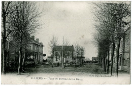 28 - B5753CPA - ILLIERS - Place Et Avenue De La Gare - Bon état - EURE-ET-LOIR - Sonstige & Ohne Zuordnung