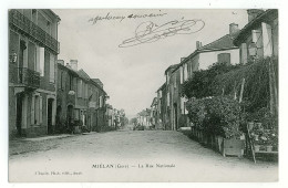 32 - B5399CPA - MIELAN - La Rue Nationale - CARTE PIONNIERE - Parfait état - GERS - Autres & Non Classés