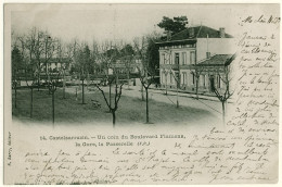 82 - B16430CPA - CASTELSARRASIN - Un Coin Du Bd Flamens - Gare - Passerelle - Carte Pionniere - Très Bon état - TARN-ET- - Castelsarrasin