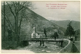 9 - B10420CPA - SIGUER - VICDESSOS - La Passerelle Et L'eglise - Parfait état - ARIEGE - Andere & Zonder Classificatie