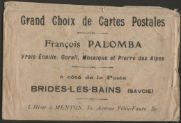 73 - B31801CPA - BRIDES LES BAINS - Pochette Publicitaire Vide PALOMBA Francois - Bon état - SAVOIE - Brides Les Bains