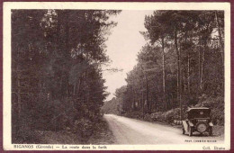 33 - B28201CPA - BIGANOS - La Route Dans La Foret - Très Bon état - GIRONDE - Otros & Sin Clasificación