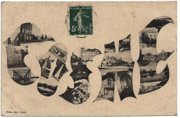 58 - B21119CPA - COSNE SUR LOIRE - Vues Multiples - Lettres - Très Bon état - NIEVRE - Cosne Cours Sur Loire