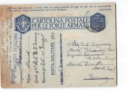 AG2830  POSTA MILITARE 101 - 49 GRUPPO ARTIGLIERIA PARMA X MONTE SACRO ROMA - Correo Militar (PM)