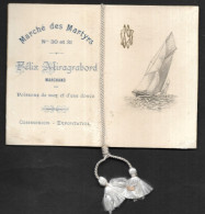 PETIT CALENDRIER 1897 - Marché Des Martyrs Félix MIRAGRABORD POISSONNIER  - Voilier - Klein Formaat: ...-1900