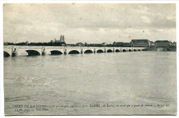 CPA * 37 TOURS CRUES (Crue) De La LOIRE 1907 La Loire En Aval Du Pont De Pierre 21 Octobre * Cachet Chocolat Morand - Tours