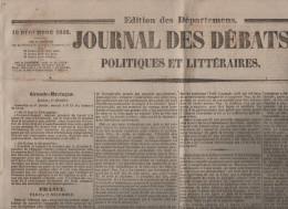 JOURNAL DES DEBATS 18 12 1842 - REPRESSION BARCELONE - ARCHIPEL DES MARQUISES - VALENCIENNES SAINT SAULVE - LISIEUX - - 1800 - 1849