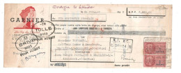 Lettre De Change GARNIER  La Vie Du Cheveu  LABORATOIRE  GARNIER PARIS  1948     (1802) - Bills Of Exchange