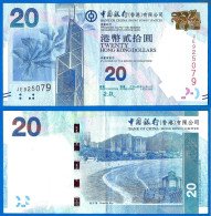 Hong Kong 20 Dollars 2015 Bank Of China Asie Asia Dollar - Hongkong