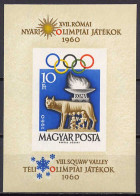 Hungary 1960 Olympic Games Rome, S/s Imperf. MNH -scarce- - Ete 1960: Rome