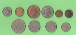 Libia 10 Coins King Idris I° Milliemes + Piastres Libya Libye - Libia