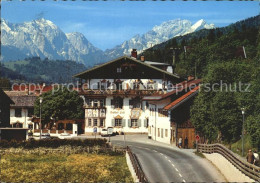72173033 Wallgau Gasthof Post Wettersteinwand Hochblassen Alpspitze Wallgau - Andere & Zonder Classificatie