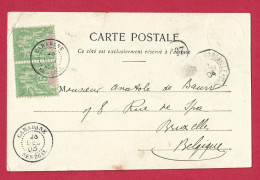 !!! SÉNÉGAL, CARTE POSTALE DE CARABANE POUR LA BELGIQUE DE 1903 - Lettres & Documents