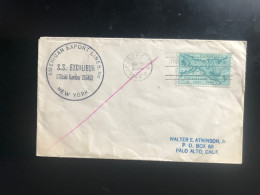 1949 US Stamp Anna Polis Tercentenary Cover American Export Lines New York Post Mark Also Slogan California See Cover - Brieven En Documenten