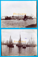 Finistère * Douarnenez Bateaux Sardiniers * 2 Photos Originales Vers 1900 - Lieux