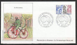 FDC Le Vélocipède  1er/oct/1983 -2290- La Numismatique Française - 1980-1989