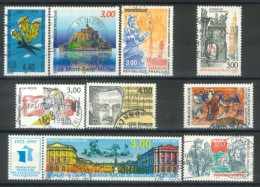 FRANCE - 1997/98, VARIETIES OF STAMPS SET OF 9, USED. - Gebruikt