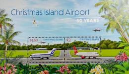 Christmas Island 2023, 50 Years Chirstmas Island Airport, MNH S/S - Christmas Island