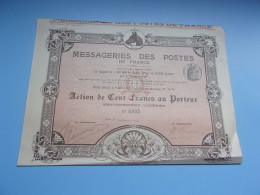 MESSAGERIES DES POSTES DE FRANCE (1905) Imprimerie RICHARD - Other & Unclassified