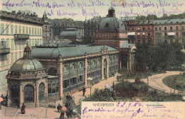 Allemagne  Wiesbaden Kochbrunnen CPA + Timbre Reich Cachet 1904 - Wiesbaden