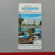 MAKARSKA - Hotel "Beograd" - CROATIA (ex Yugoslavia), Vintage Tourism Brochure, Prospect, Guide (PRO3) - Tourism Brochures