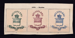 JOLIS TIMBRES NEUFS* NON DENTELLES DE 1878 ??? COLLES SUR FEUILLE D ALBUM .TRES INTERESSANTS . - Helgoland