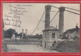Carte Postale 70. Gray Le Pont Suspendu    Très Beau Plan - Gray