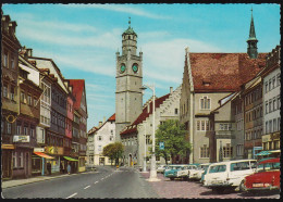 D-88212 Ravensburg - Blaserturm - Straßenansicht - Cars - Opel Caravan P1 - VW 1500 - VW Käfer - Nice Stamp - Ravensburg