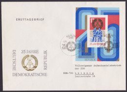 Block 41, "25 Jahre DDR", Pass. Brief, ESSt. - 1971-1980