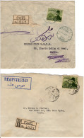 EGYPT: 1947-1948 - 3 Covers Farouk - Stationary Of The Shell Company - Judaica - Petroleum - Gas (S074) - Covers & Documents