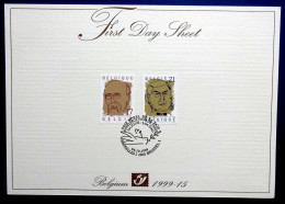 1999.. ....EMISSION COMMUNE AVEC LA SUEDE....PRIX NOBEL DE LA PAIX...HENRI LA FONTAINE ET AUGUSTE BEERNAERT - Used Stamps