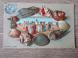 FANTAISIE ILLUSTREE 76 DIEPPE LE BAIN ANIMEE COQUILLAGES - Dieppe