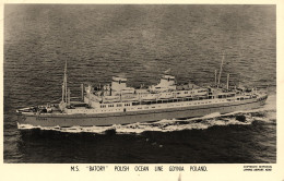 M.S. BATORY Batory * Carte Photo * Bateau Commerce Paquebot Cargo * Ocean Line Gdynia * Pologne Polska Polen Poland - Paquebote