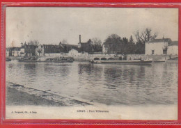 Carte Postale 70. Gray  Péniches Au Port Villeneuve  Très Beau Plan - Gray