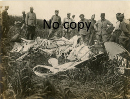 PHOTO FRANCAISE - AVION ALLEMAND ABATTU A RESSONS SUR MATZ PRES DE RICQUEBOURG - LASSIGNY OISE GUERRE 1914 1918 - Guerra, Militari