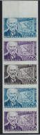 FRANCE - N°1284. Georges Méliès. Réalisateur Et Illusionniste Français. Essais En Bande De 5 Bord De Feuille. Luxe. - Farbtests 1945-…