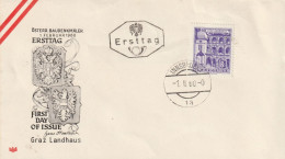 ÖSTERREICH - 1960, Michel 1054, Grazer Landhaus, FDC - FDC