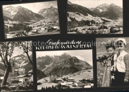 72168998 Hirschegg Kleinwalsertal Vorarlberg Panorama Teilansichten Trachtenkind - Sonstige & Ohne Zuordnung