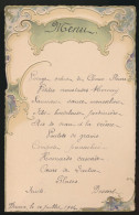 MENU DEURNE 10 JUILLET 1904.   170 X 110 MM - Menükarten