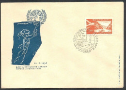 .Yugoslavia, 1958-10-24, Croatia, Zagreb, United Nations Day, Comm. Cover & Postmark - Other & Unclassified
