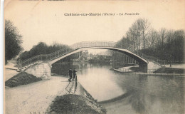 Chalons Sur Marne * La Passerelle * Pont * Pêche à La Ligne Pêcheurs - Châlons-sur-Marne