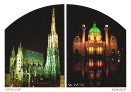 VIENNA, MULTIPLE VIEWS, ARCHITECTURE, CHURCH, TOWER, AUSTRIA, POSTCARD - Vienna Center