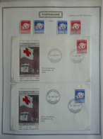 \+\ RED CROSS .DANEMARK GREAT .SUR PAGE SUR CHARN. CROIX ROUGE SURCHARGES+FDC +NEUFS ET OBL. . + BELLE QUALITé+++ - FDC