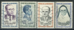 FRANCE - 1961, RESISTANCE HEROS STAMPS COMPLETE SET OF 4, USED. - Gebruikt